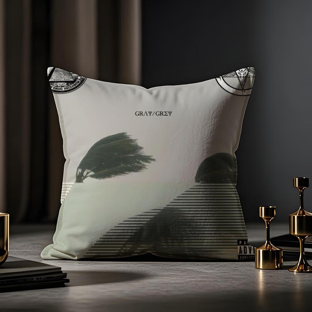 Home Decoration S-Suicideboys G59 Cushion Cover Anti-dustmite Pillowcase Invisible Zipper Silky Short Plush Sofa Cushion Cover