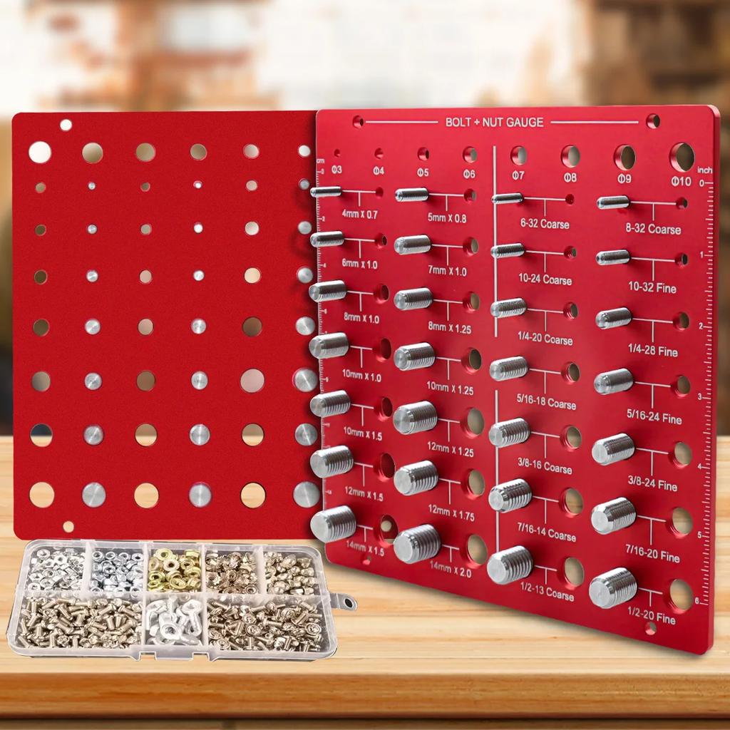 Nut and Bolt Thread Checker Thread Identifier Gauge Nut Bolt Screw Identibolt 28 Bolt Standard Sizes Measuring Identifier Tool