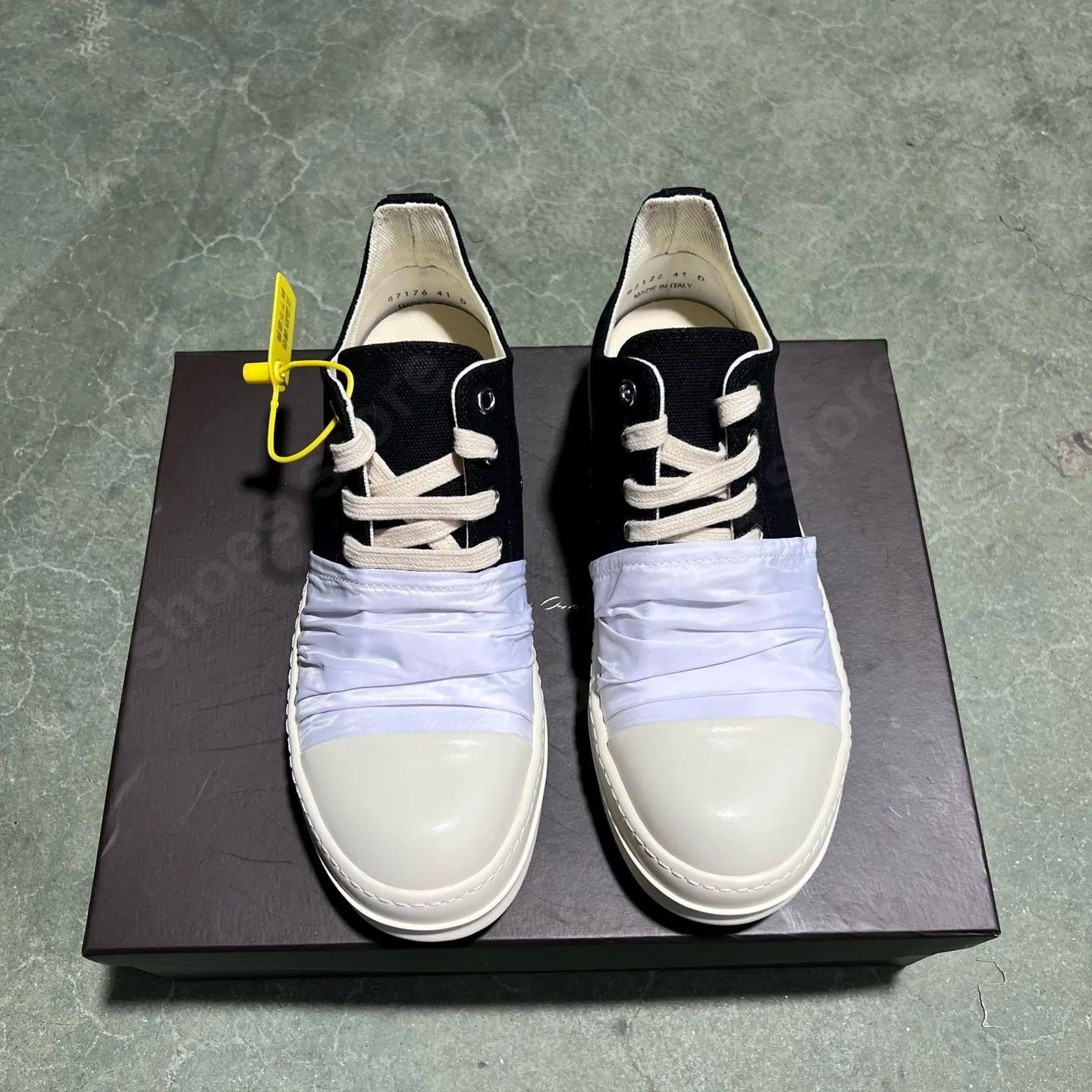 

R-o Genious Black Canvas Low Top Shoes High Quality Men Shoe Lace Up Women Casual Sneaker Classic Design Geobasket Sneakers 34