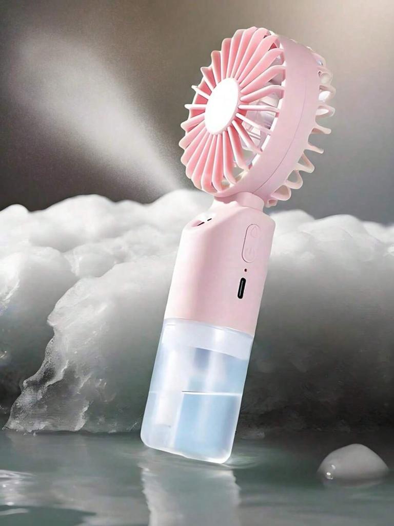 Mini Handheld Mist Fan, Portable Electric Fan, 2-Speed Adjustable, Desktop Fan For Summer, Humidifying & Cooling,