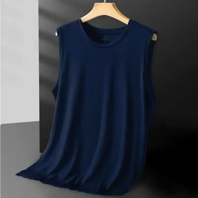 Men's Ice Silk Mesh Vest Lightweight Sports Summer Wear Sleeveless T Shirt Tank Casual Fashion Outerwear