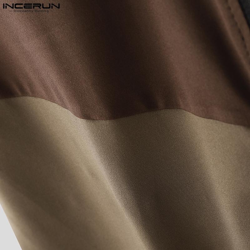 INCERUN Combinaisons Rompers Sous-vêtements Vêtements d'intérieur pour Hommes à Manches Courtes avec Fermeture Éclair et Coutures
