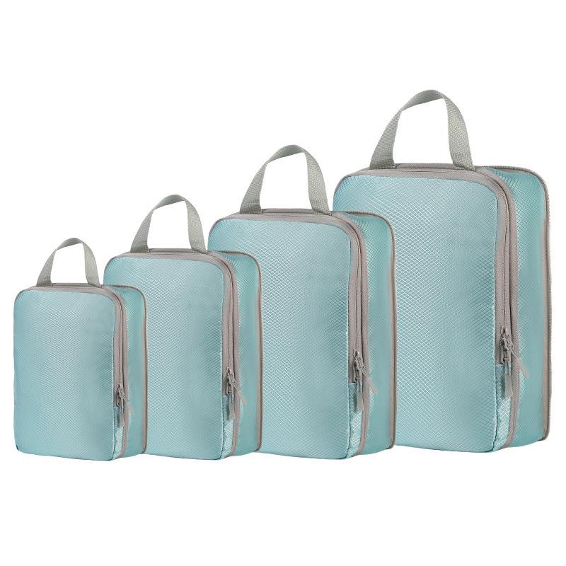 Four-Piece Compression and Moisture-Proof Travel Storage Bag Set for Luggage, Toiletries, and Makeup