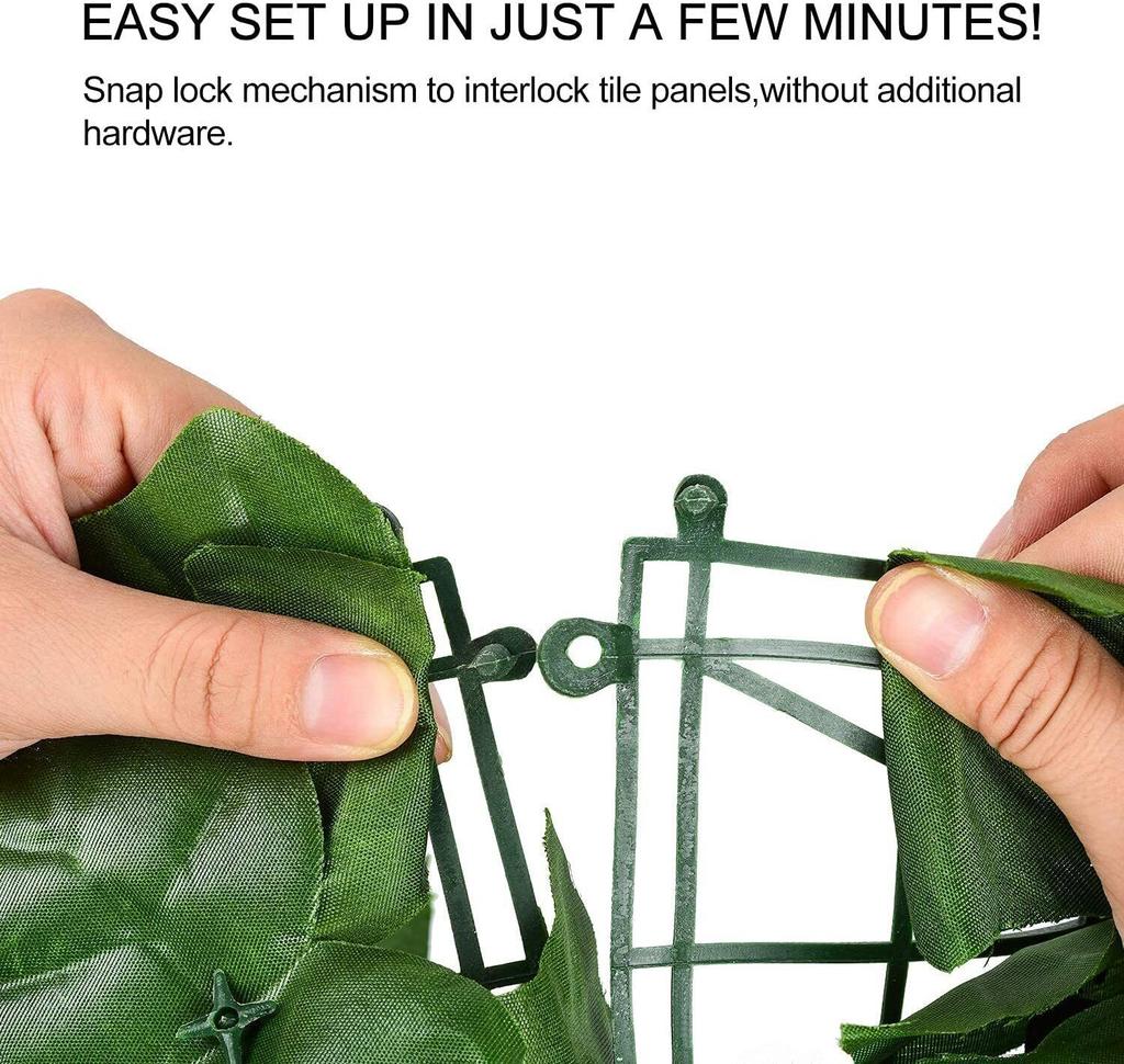 50x300 Artificial Faux Ivy Leaf Privacy Fence Panel Screen Wall Hedge Home Decor