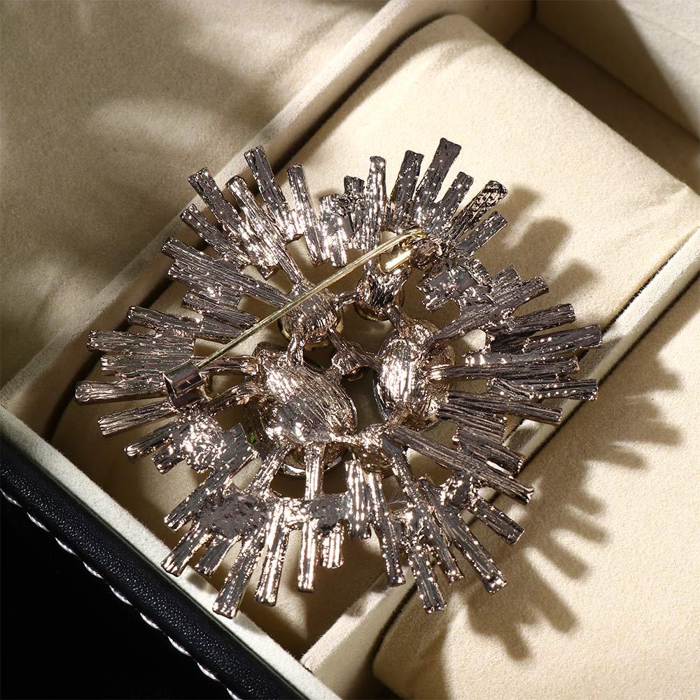 Crystal Corsage Zinc Zinc Alloy Rhinestone Clothing Accessory Fashion Jewelry Women Brooch Vintage Brooch