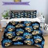 3pcs Bedding Set Flame Skulls Includes 1 Comforter + 2 Pillowcases, Without Pillow Inserts, Soft Comfortable,a0909082