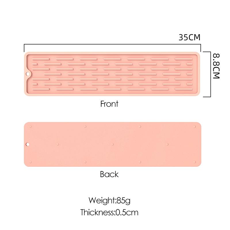 Silicone Dish Cup Drying Mat Anti-slip Sink Countertop Drain Pad Organizer Kitchenware Storage Protective Mat Kitchen Supplies