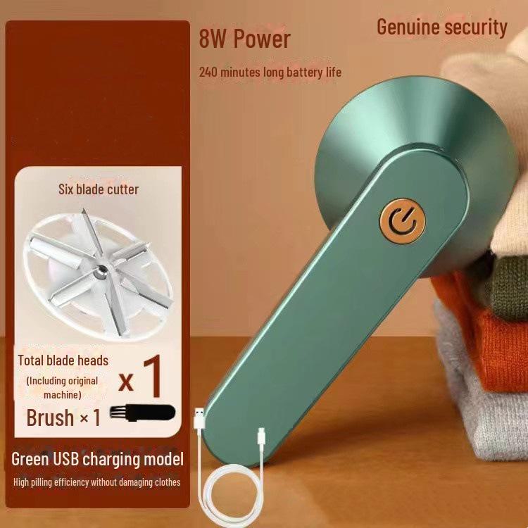 

Перезаряжаемый триммер для волос Yangzi: Компактная бытовая бритва для ткани зелёный