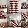 1pc Red Black White Diamond Pattern Flannel Blanket - Soft Warm All-Season Luxury Quilt for Bed, Sofa, Car, Office & Camping - C