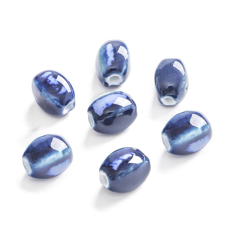 

10 шт. 13x10 мм фарфоровые бусины с цветочной глазурью особой формы керамические бусины для изготовления ювелирных изделий DIY подвески браслет ожерелье ремесла