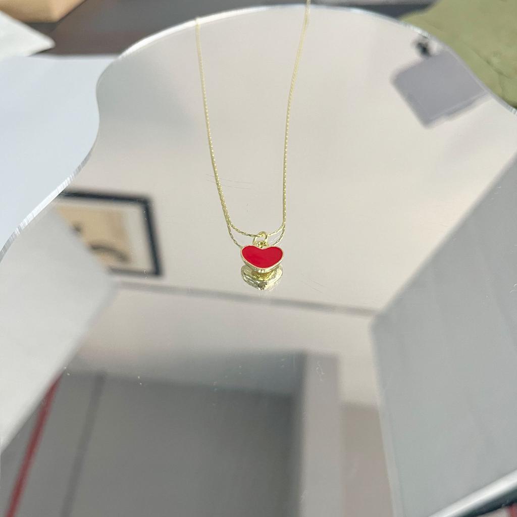Mini Heart Necklace Warmth Red Heart Chokers Jewelry Gift For Girlfriend