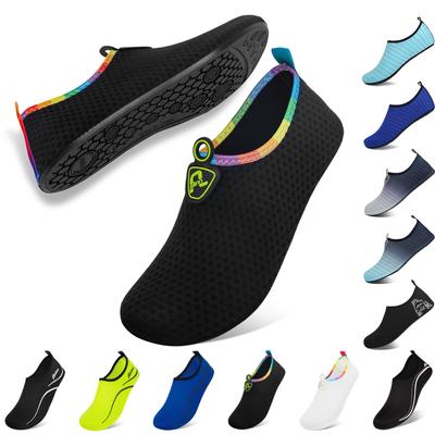 Deirdre Marine Shoes, Water Shoes, Amphibious, Aqua Shoes, Snorkeling, Beach Shoes, Lightweight, Breathable, Yoga, Surfing, Unisex, Black, Size 26.5cm