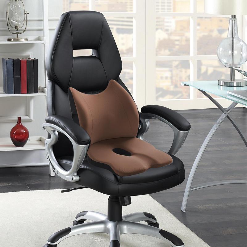 Seat Cushion And Lumbar Support Portable Foam Cushion With Lumbar Support Non-Slip Sitting And Back Rest Multi-Purpose Pad