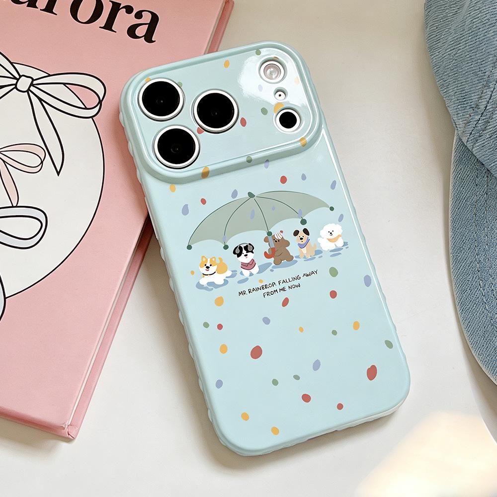

Drop-Proof iPhone 17/17 Pro Case with Umbrella-Holding Animals Design – Compatible with Apple 14-16 Models for Women iPhone 16 Pro