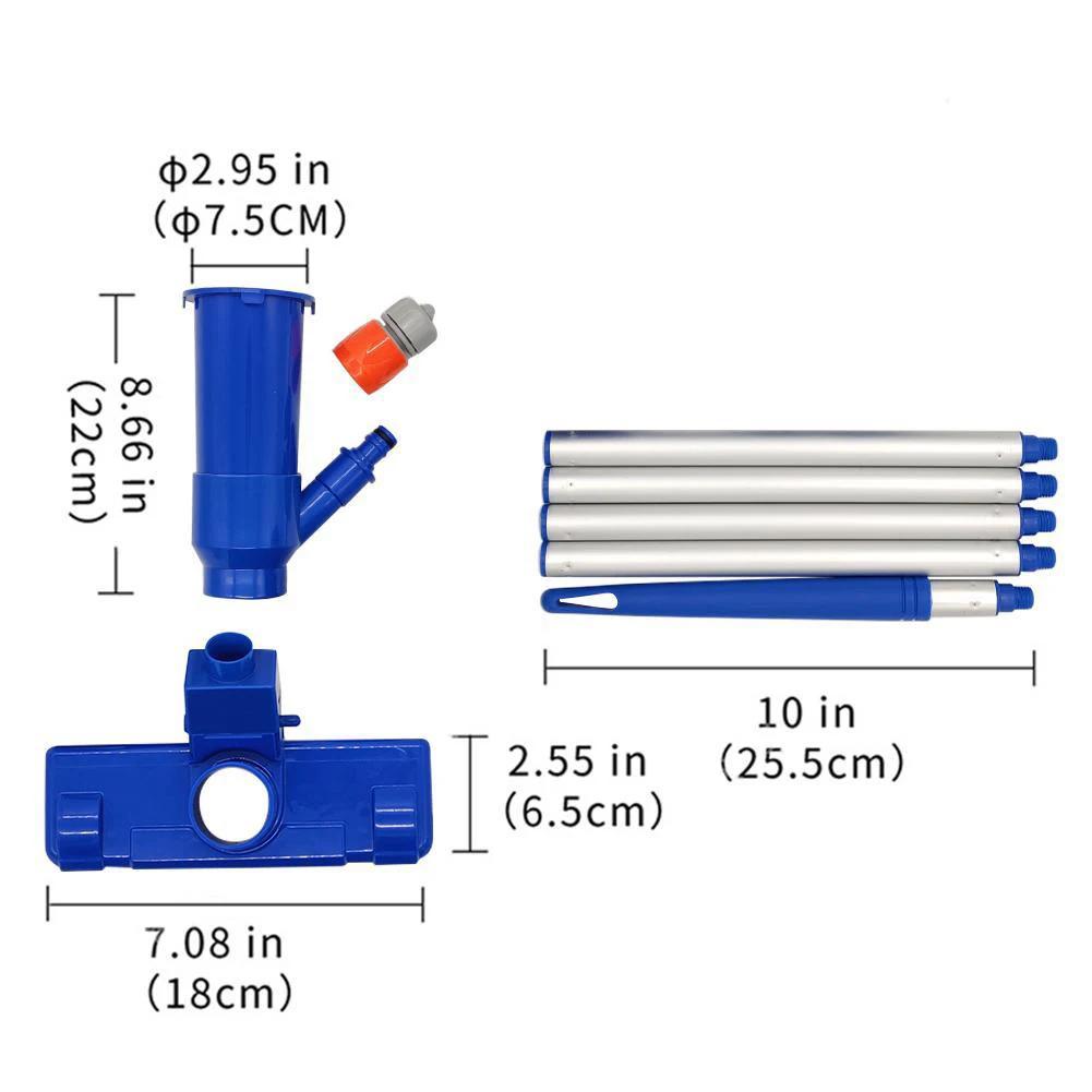 Pool Vacuum Cleaning Kit Professional Pool Vacuum Cleaning Tool Swimming Pool Cleaner Set Cleaner Brush for Hot Spring Outdoor