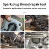 Double Ended Sparks Plug Thread Chaser Kit 10mm-12mm 14mm-18mm Metal Construction For Automotive Repair Motorcycle Maintenance