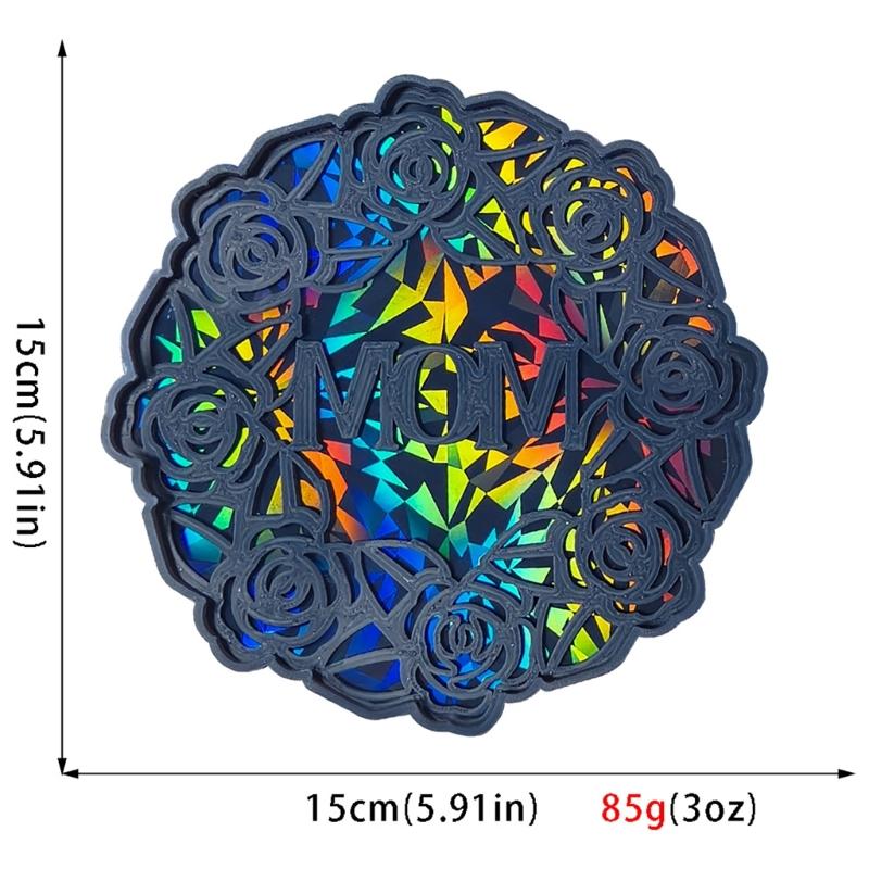 Heat Resistant Silicone Mold Coaster Mould with Unique Rose Flower Pattern Florals Cup Mat Mould for Office Desk