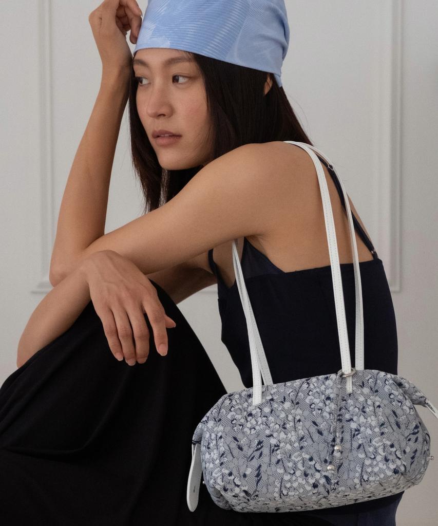 Atmyfingertip Folded Boston Bag Jacquard Mist