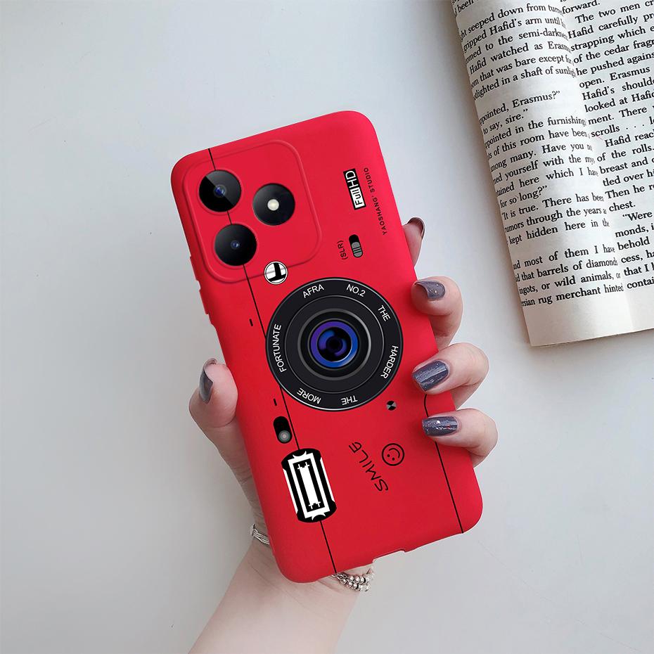 For Funda Realme Note 50 Case RMX3834 Cute Love Heart Silicone Soft Phone Case For Realme Note 50 Back Cover Note50 6.74" Coque