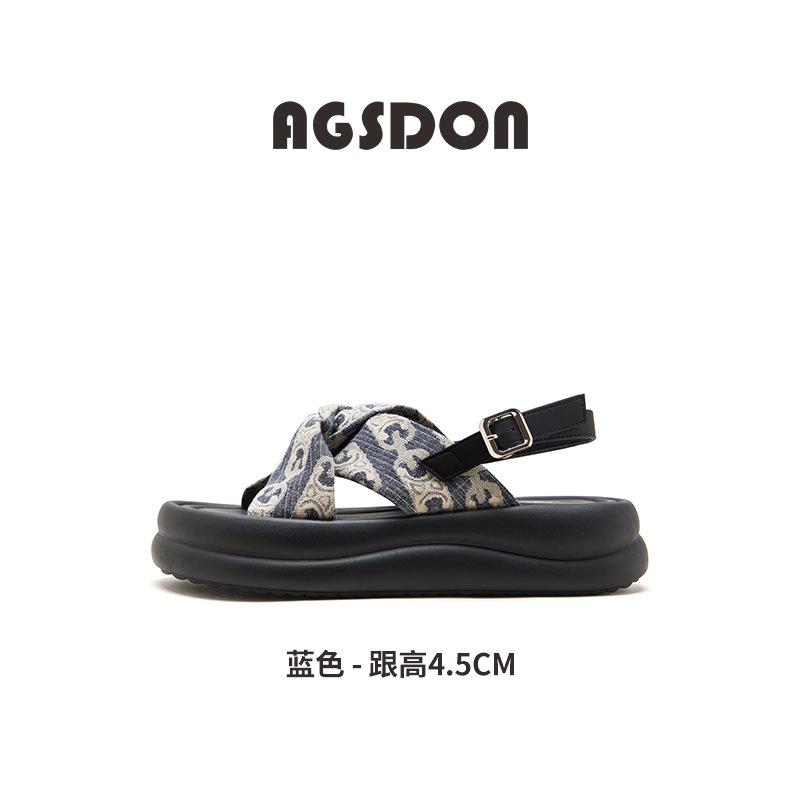 Platform sandals New summer Xiaoxiangfeng soft-soled sports and leisure beach slippers 34