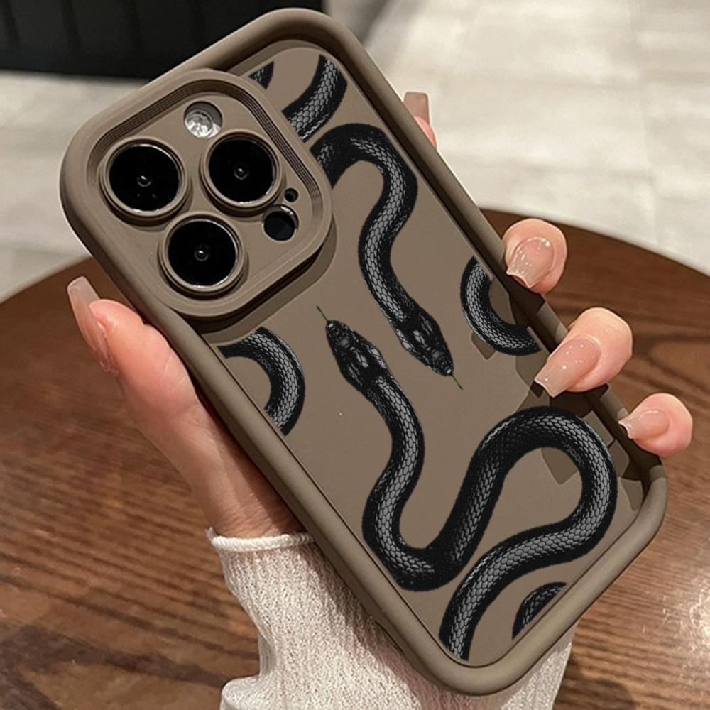 LZ5 Butterfly Black Gold Snake Silicone Phone Case for Xiaomi 11 Lite 5G 14T Redmi 14C 13C A3 Note 12 11 9 10 13 Pro Plus Shockproof Back Cover