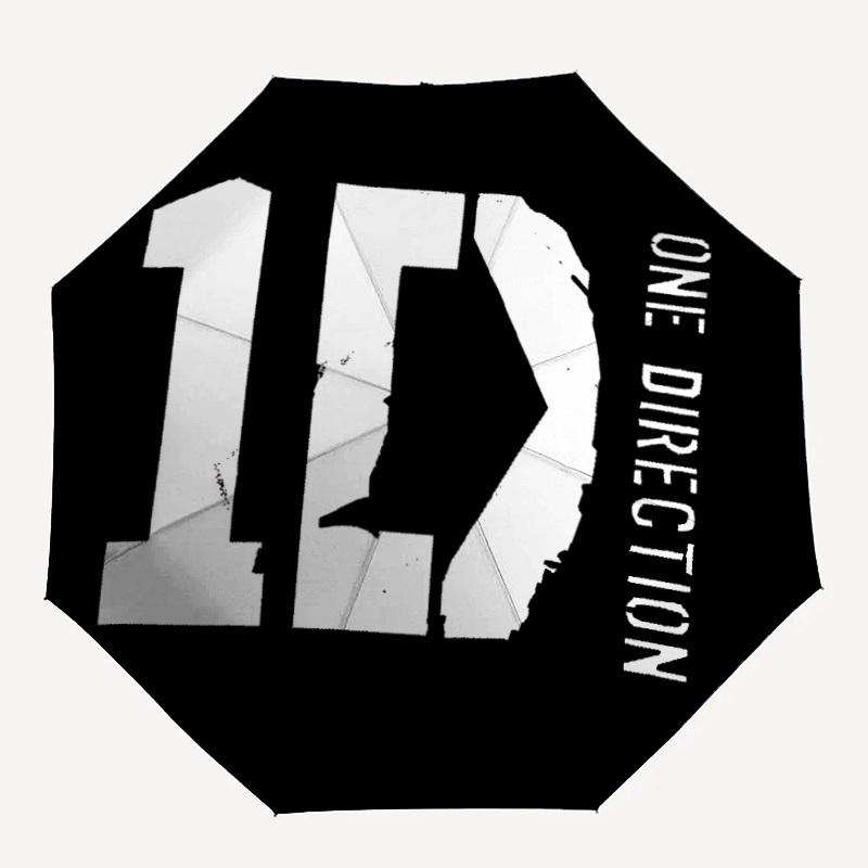 Parapluie Pliant Automatique Mignon Coupe-Vent One Direction avec Cadre Robuste en Fer, Parapluie de Voyage Compact Portable Utilisation Toutes Saisons Fêtes 0807058