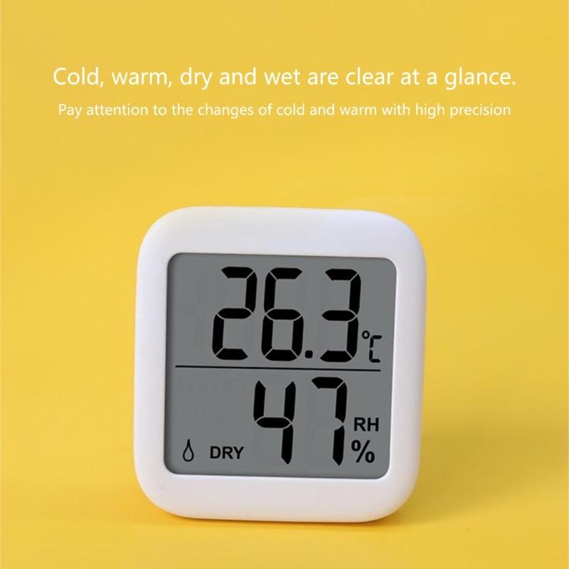 Electronic Temperature Humidity Detector-Gauge for Indoor Baby Room LCD Digital Thermometer Hygrometer Built-in Battery