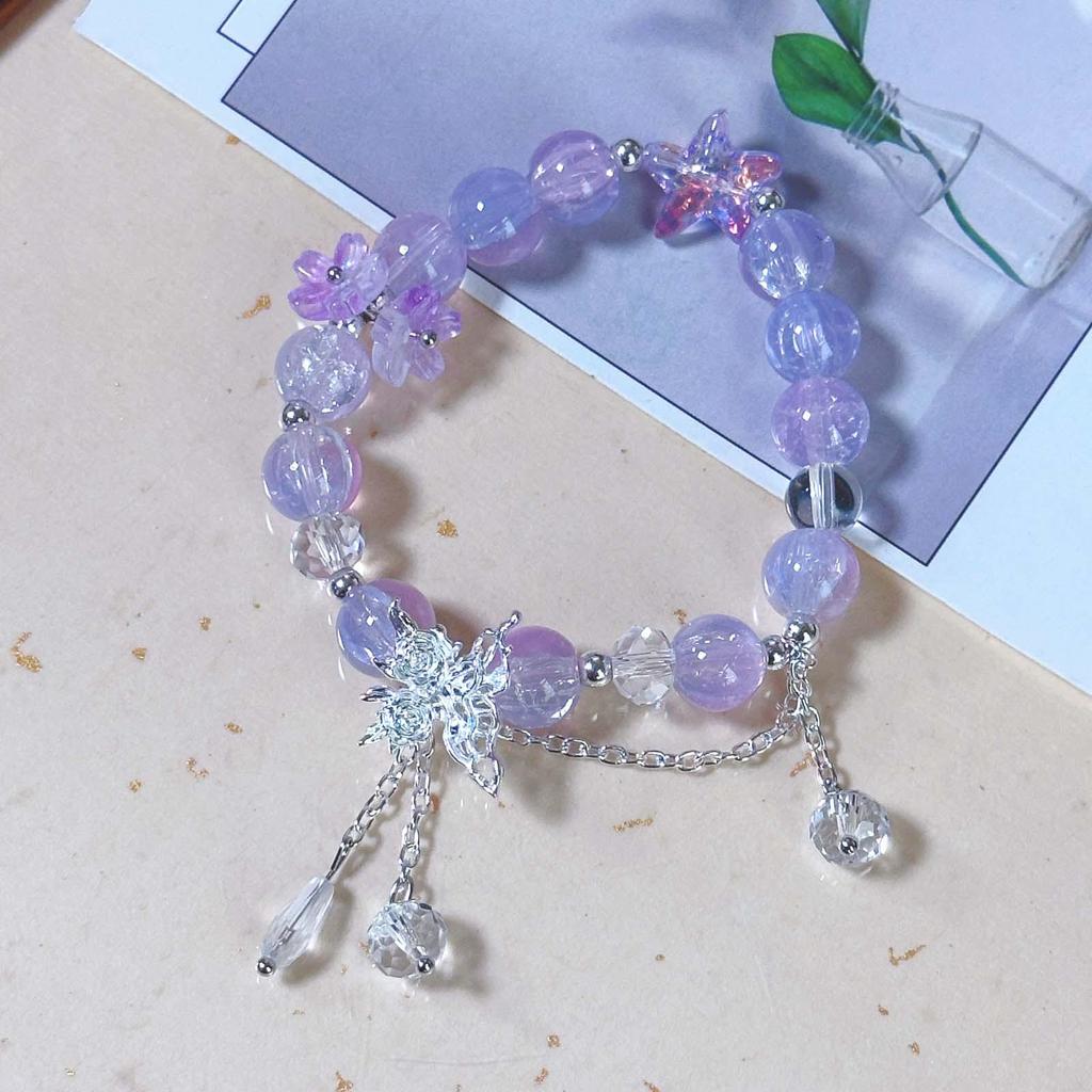 High-Value Crystal Starfish Rose Butterfly Bracelet - Versatile Sweet Jewelry for Women