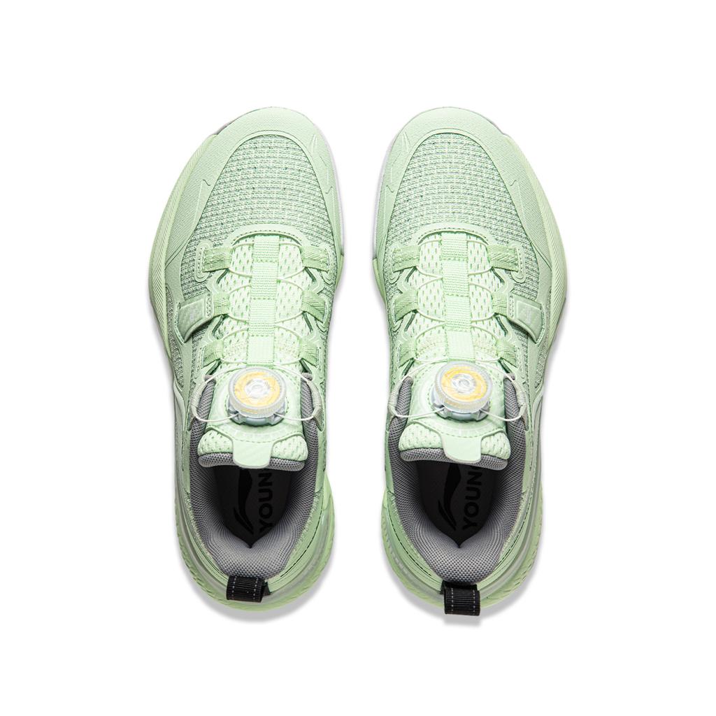 Li Ning Kids Basketball Light Foam Tuff RB Heel Loc Sports Casual Basketball Shoes Kids Basketball Shoes Fairy-Green YKBU064-3