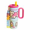 720ml Thermal Water Bottle Leak Proof Drinking Straw Cup Milk Tea Cup Outdoor Insulated Mug  Sports