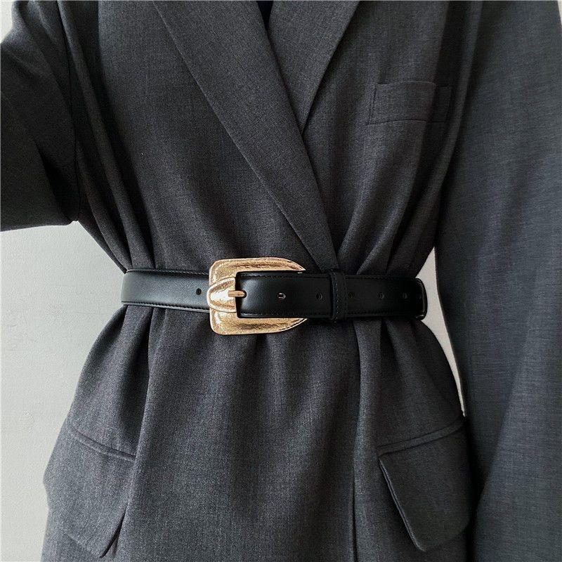 Black Versatile Waist Belt For Women Summer Fashion Essential Accessory Coats For