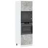Microwave Built in Cabinet Lyon Concrete Grey 60 x 57 x 207 cm Particleboard