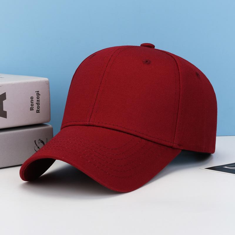 Solid Color Baseball Cap with Logo - Trendy, Casual, and Versatile Duckbill Design for Men & Women with Sun Protection