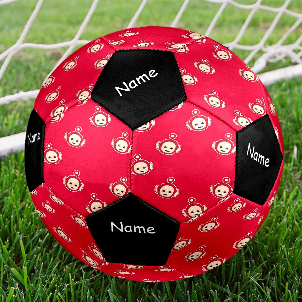 Custom Name Teletubbies Theme Size 5 Soccer Ball, Suitable for Both Indoor and Outdoor Matches, a Gift Suitable for Everyone.