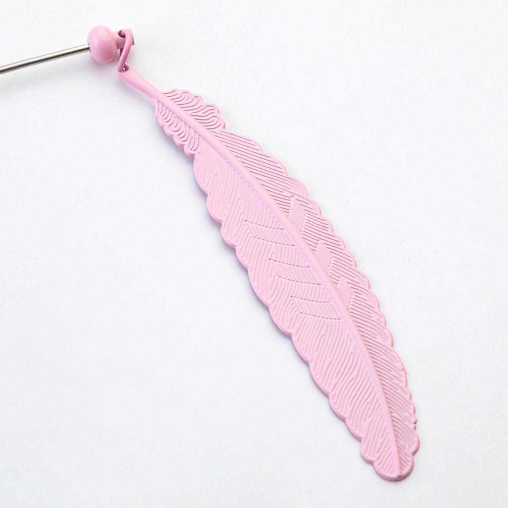 Funny Diy Beaded Feather Bookmark Children Student Reward Metal Book Mark Book Spare Parts Accessories Reading Stationery Gift