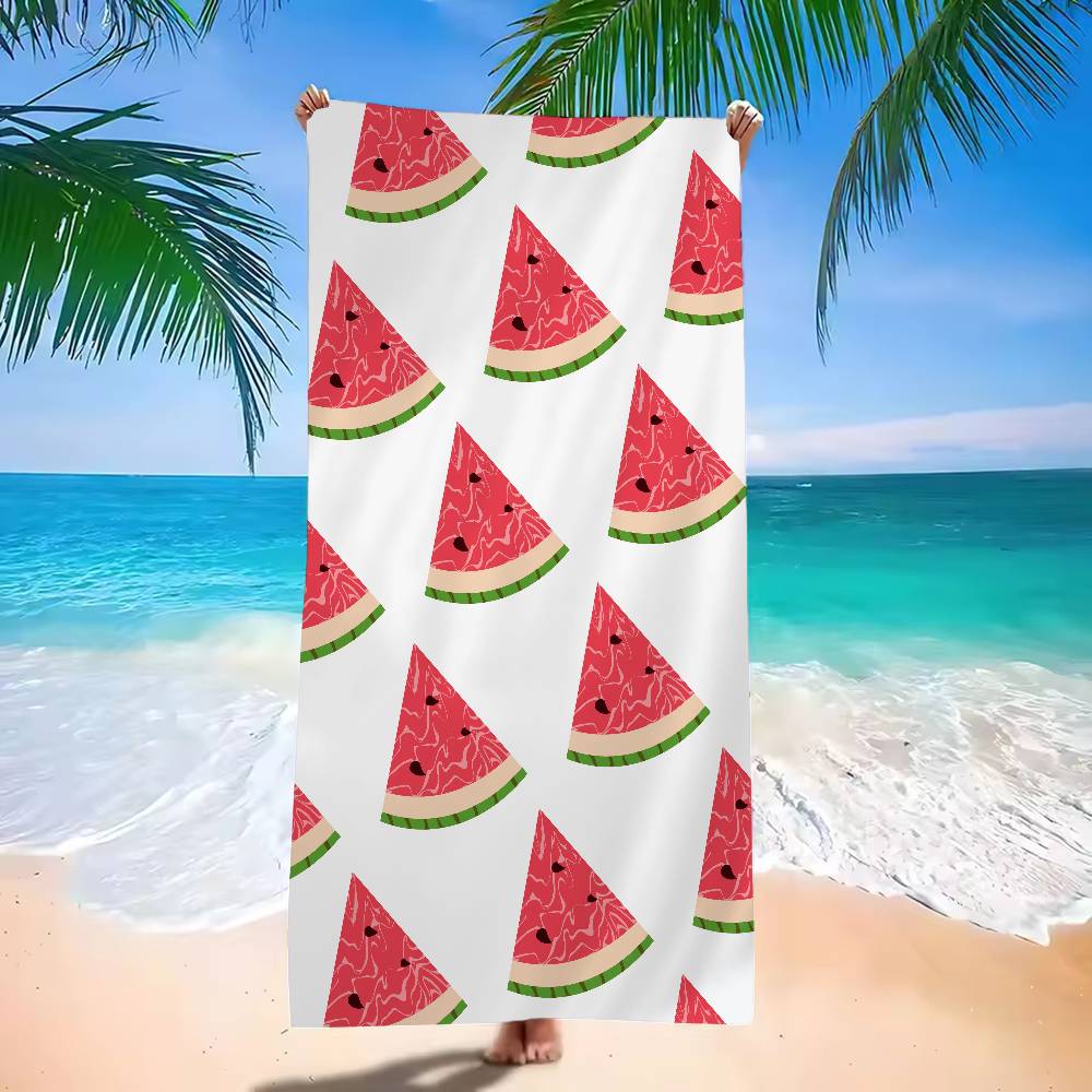 Fruit Watermelon Pattern Print Microfiber Beach Towels Quick Dry Towel Sand Beach Towels Pool Towel For Travel Swim Pool Yoga