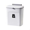 Hanging Trash Can for Kitchen, Flip Lid, Removable White 9L