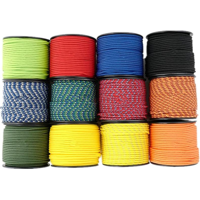 1/8   (3mm) 164-футовый нейлоновый канат с ромбовидным плетением, 5-жильный паракордовый канат, многоцелевой нейлоновый шпагат Armygreen