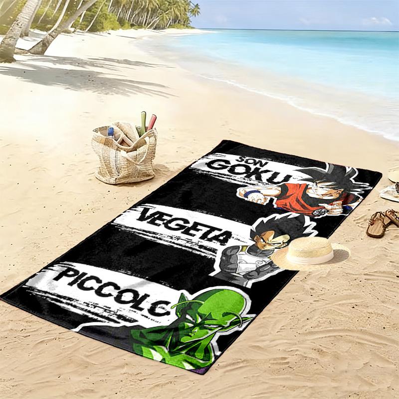 DRAGON BALL Print Beach Towel, Large Soft Quick Dry Towel for Beach Camping Swimming