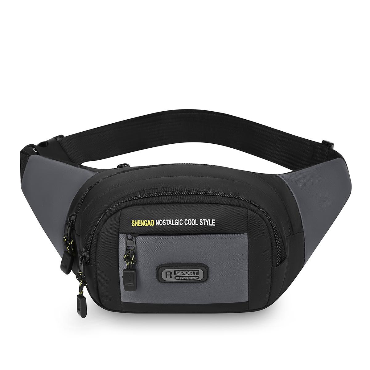 

Новая водонепроницаемая поясная сумка, мужская и женская многофункциональная модная нагрудная сумка большой вместимости, износостойкая спортивная мобильная с несколькими отделениями серый
