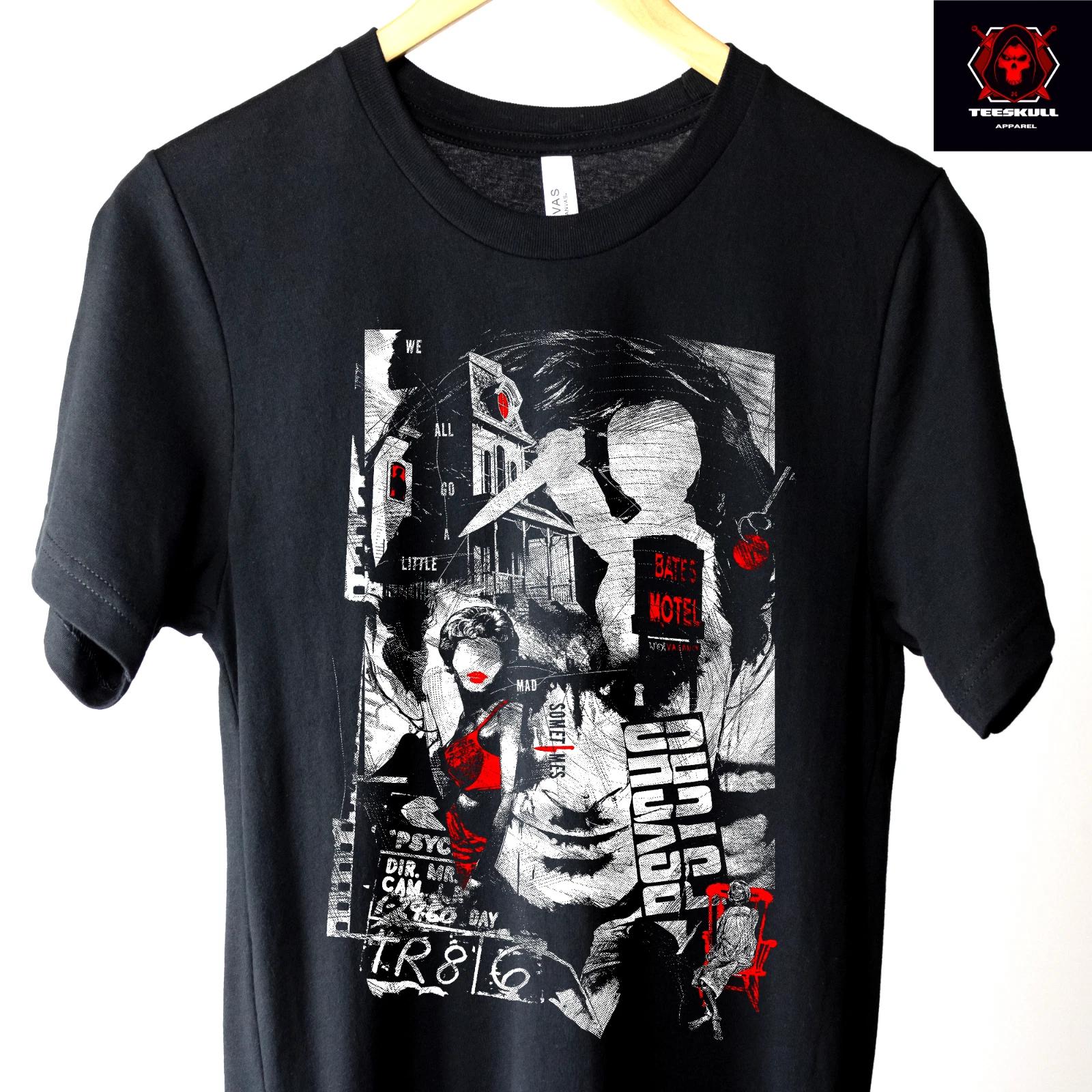 Alfred Hitchcock Psycho Bates Motel Retro Horror Movie Unisex T-Shirt S