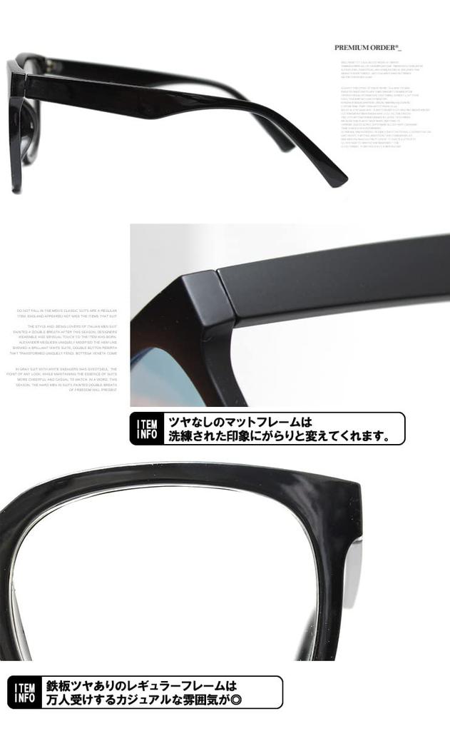 Big Frame Wellington Sunglasses UV Protection Unisex F Black x Blue [One Colors] Men's (4)