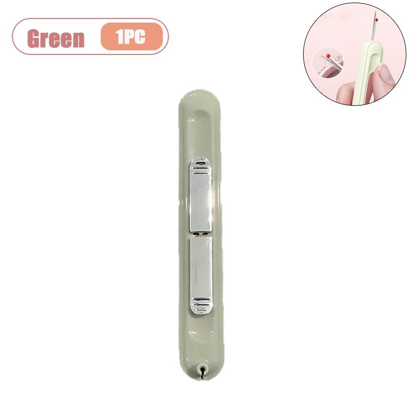 2 in 1 Easy Threader Sewing Needle Threading Tool for Elderly Multifunction Hand Sewing Tool with Built-in Thread Cutter Ripper