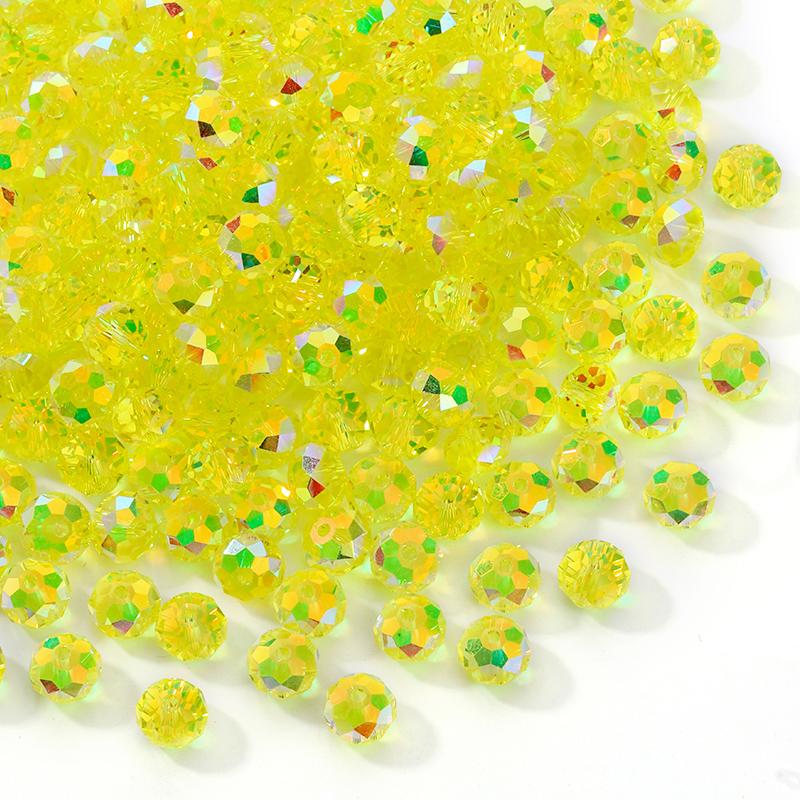 84pcs Czech Faceted Rondelle Beads 8mm AAA Crystal Glass Loose Spacer Beads for DIY Jewelry Bracelet Craft Making Supplies