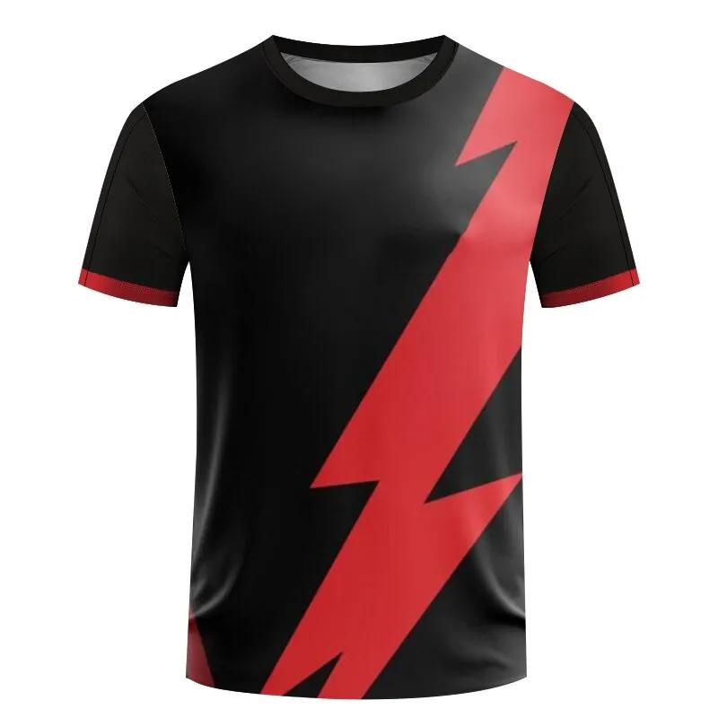 Fashion Table Tennis Sports T Shirts Summer Casual Short Sleeve Men Women 3D Printed T-shirts Loose Quick Dry Breathable Tees