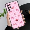 Phone Case For Samsung A17 A55 A16 A56 A35 A15 A53 A54 A33 A34 A25 A05S A52 A52S A07 A26 A06 Cute Pink Heart Bow