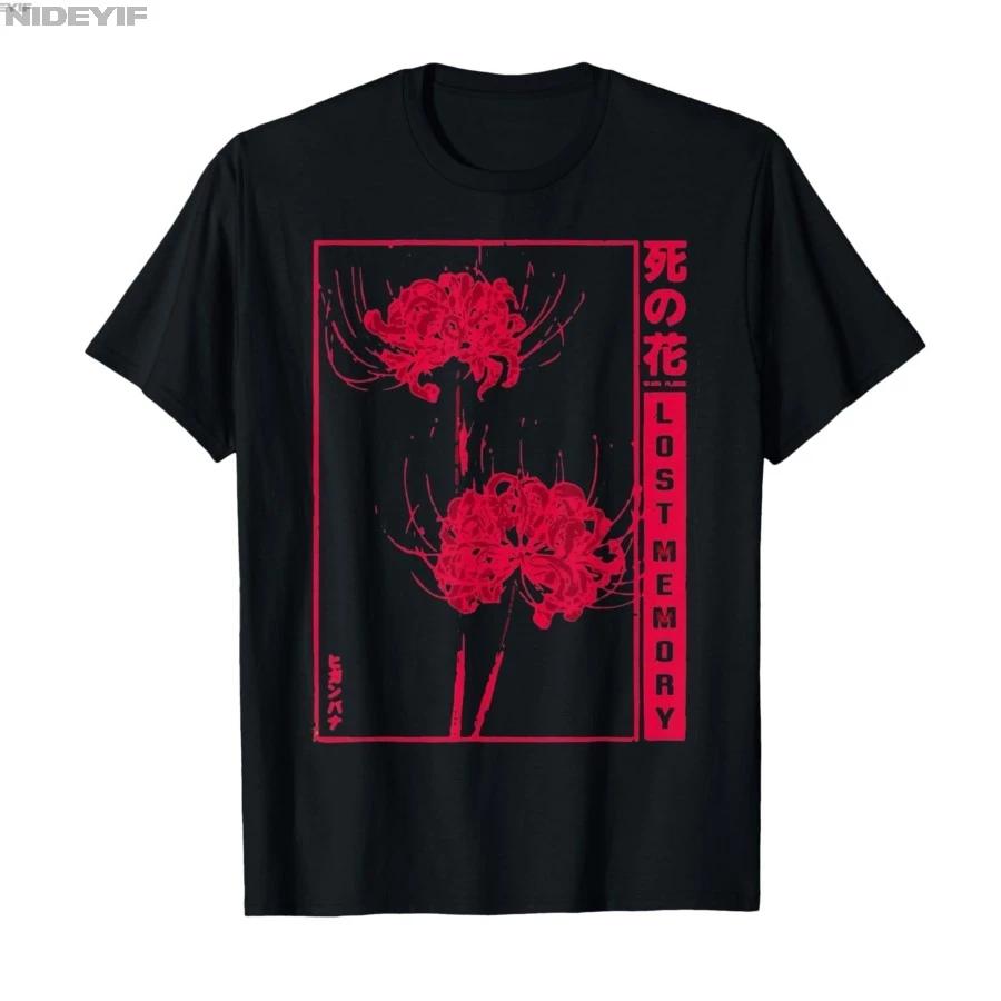 Otaku Gifts Anime Manga Aesthetic Japanese Spider Lily Tshirt For Men Women 100 Cotton T Shirts Short Sleeve Tops 04103 S