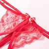 Sexy Lace Transparent Crotch-open Temptation Three-point Female Sexy Underwear Open Crotch Suit Sexy Lingerie Bra+Underwear
