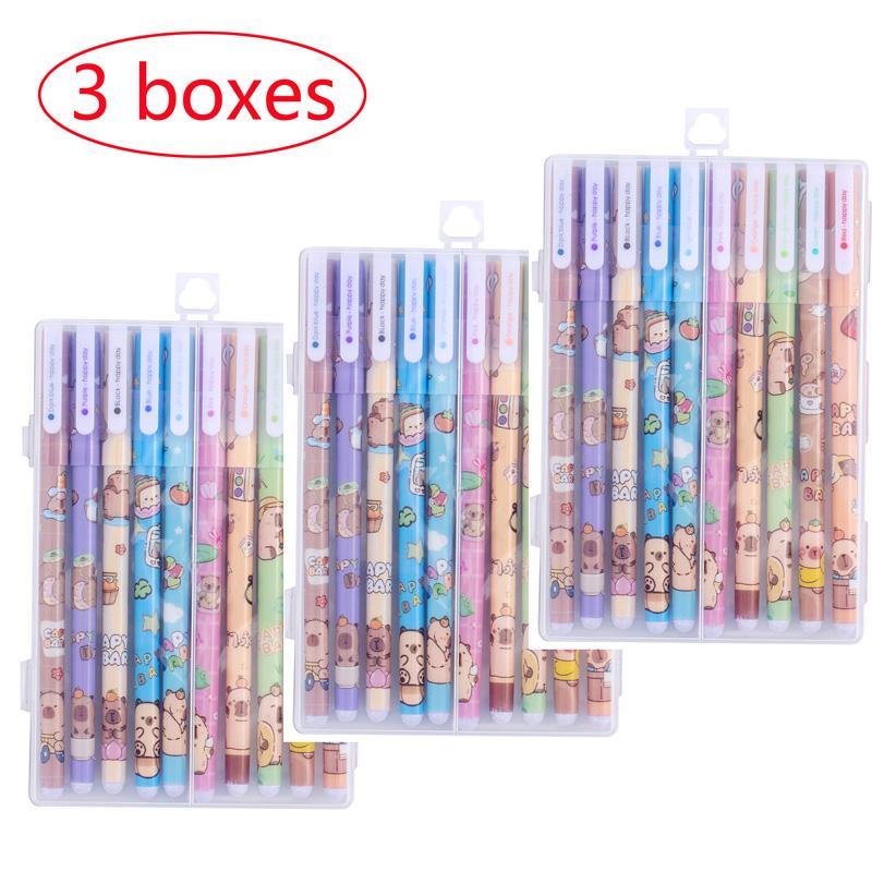 10colors/box Capybara Colored Pens Gift Set Korean Style Colors Gel Pen Quick Drying Highlighter Pens for Party Gift Supply
