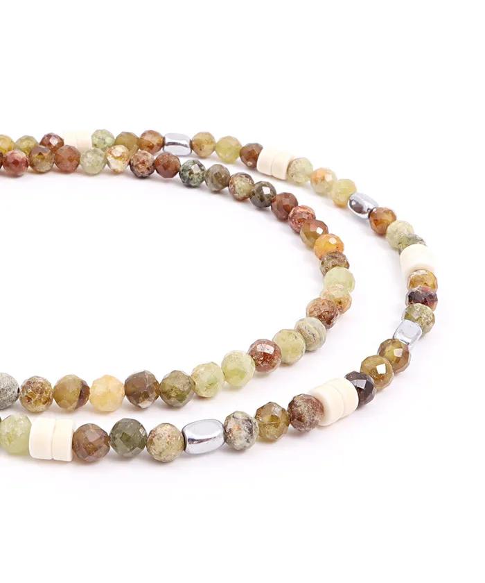 Earthstone Multi Ivory Point Necklace (PLT-NL-070_BE)